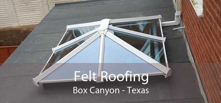 Felt Roofing Box Canyon - Texas